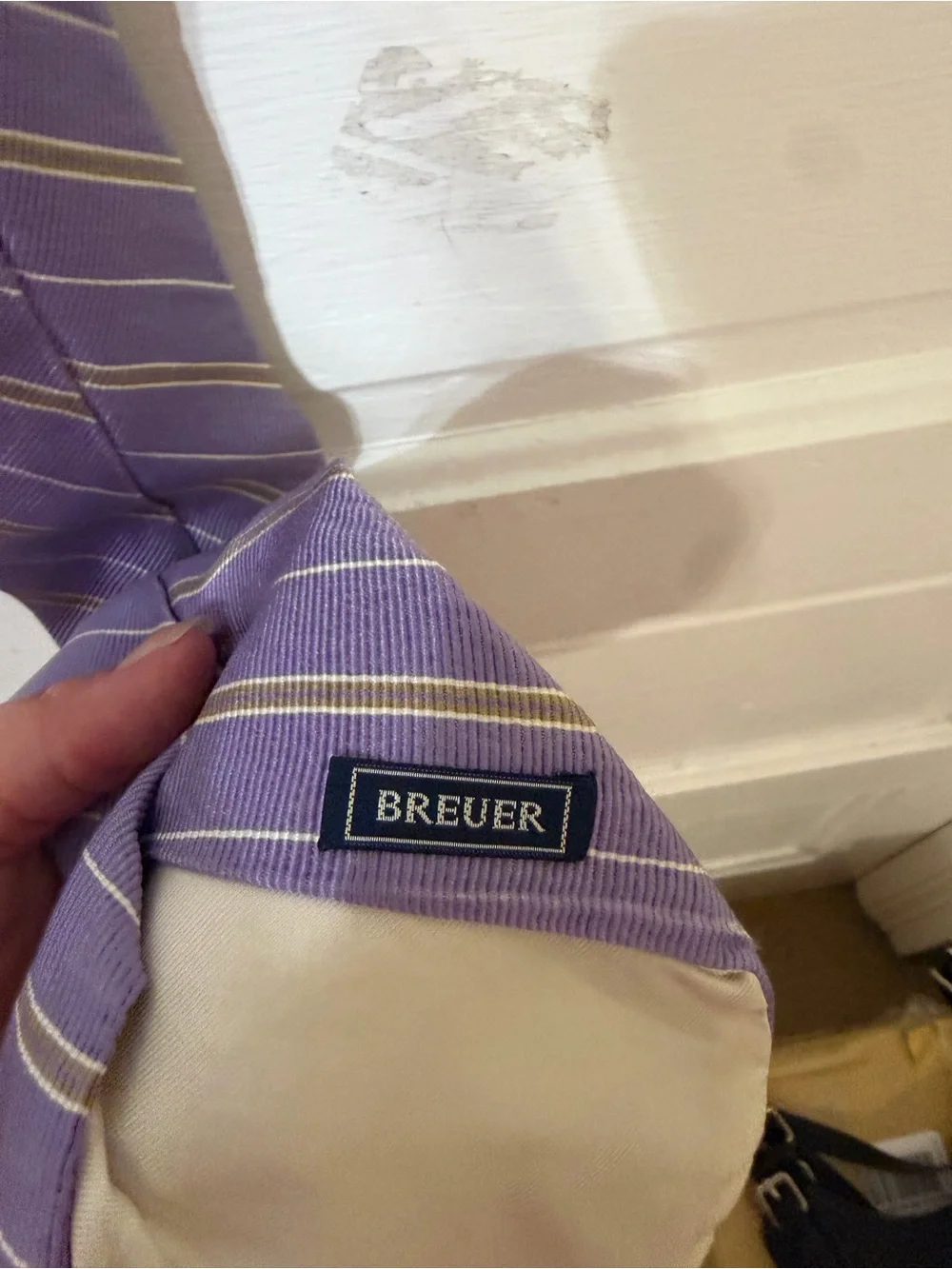 purple striped tie